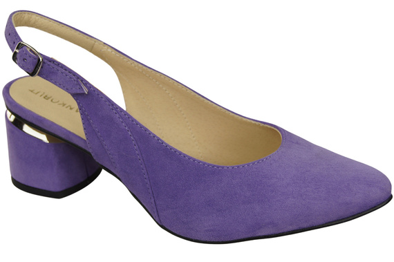 Damensandalen aus natürlichem Wildleder Lila Eleganz und Komfort 196 von ElitaBut