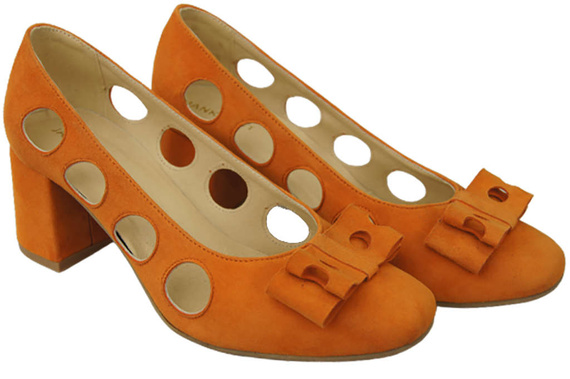 Damenschuhe Pumps Orange Natürliches Wildleder 182 ElitaBut