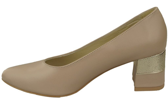 Damenschuhe Pumps mit Cappuccino-Körnung Naturleder 142 ElitaBut