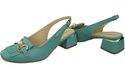 Damenschuhe Türkis Sandalen mit Fransen verziert Naturleder 208 ElitaBut