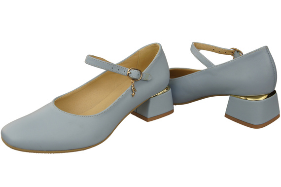 Damenschuhe Hellblau Riemchenpumps Naturleder 202 ElitaBut