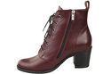 Winter-Schnürstiefel für Damen, Naturleder, Burgund 188, von ElitaBut