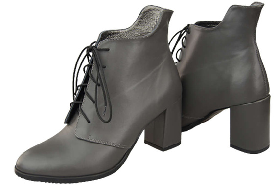 Damen Schnürstiefel Frühling/Herbst Naturleder Graphit 174 L ElitaBut