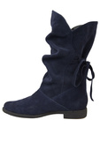 Damenstiefel Frühling / Herbst, natürliches Veloursleder, Marineblau 999 L ElitaBut