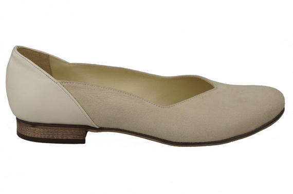 Damen-Ballerinas, Naturleder, Beige 984 ElitaBut