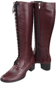Damenschuhe Schnürstiefel, Naturleder, Burgund 595 ElitaBut