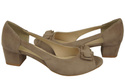 Damenschuhe Cappuccino-Sandalen, natürliches Wildleder 145 von ElitaBut