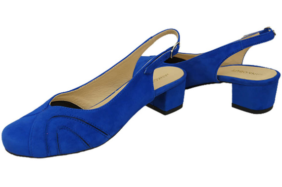 Damenschuhe Sandalen, Naturleder, Wildleder, Azurblau 842 von ElitaBut