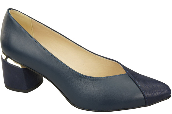 Einzigartige Damenschuhe aus Naturleder Fühlen Sie Luxus an Ihren Füßen Marineblau 191 ElitaBut