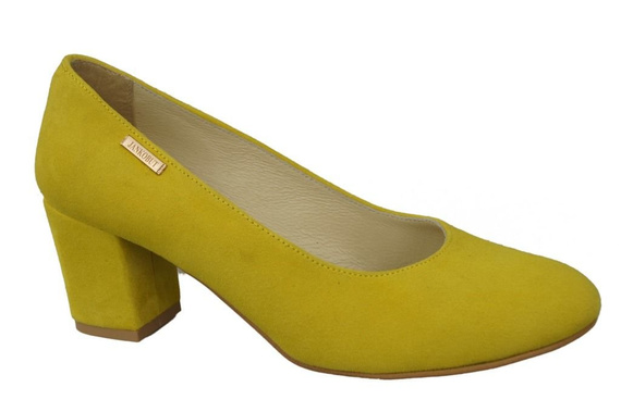 Damenschuhe Pumps Zitrone Naturleder Wildleder 125 ElitaBut