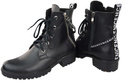 Schuhe Damenstiefeletten mit der Aufschrift NICE, Naturleder, Schwarz 173 L ElitaBut