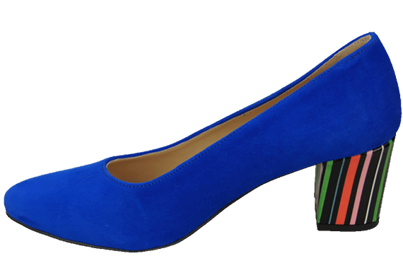 Damenschuhe Azure Pumps Natürliches Wildleder mit dekorativem Absatz 158 von ElitaBut