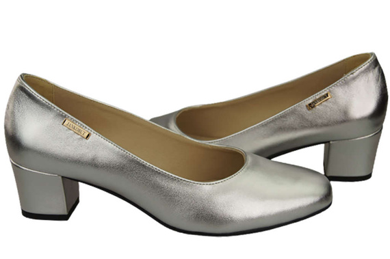 Damenschuhe Pumps Naturleder 172 Silber ElitaBut