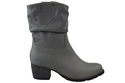 Schuhe Damen-Stiefeletten, Naturleder, Grau 792 ElitaBut