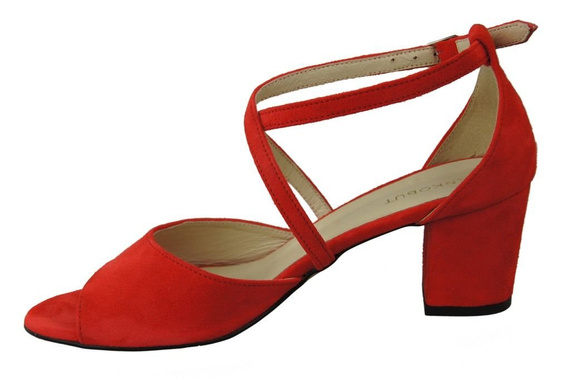 Damenschuhe Sandalen Rotes Naturleder Wildleder 111 ElitaBut