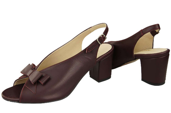 Damenschuhe Sandalen Burgunderrotes Naturnarbenleder 148 L ElitaBut