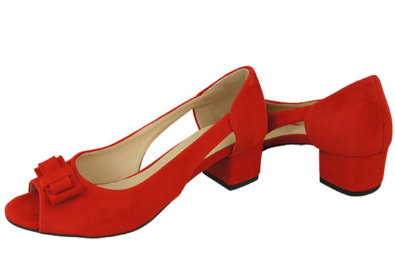 Damenschuhe Sandalen Rot, Natürliches Wildleder 145 von ElitaBut