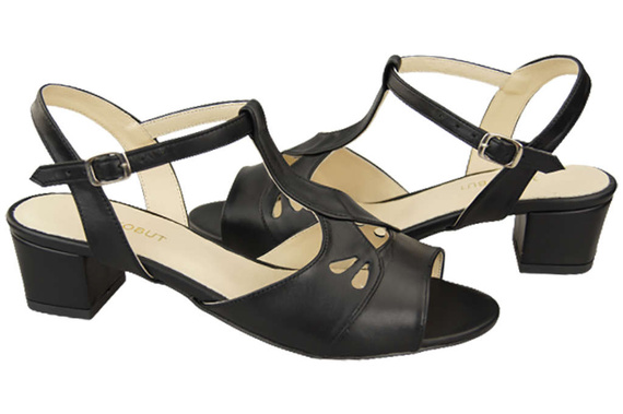 Damenschuhe Sandalen Schwarz Naturleder 169 ElitaBut