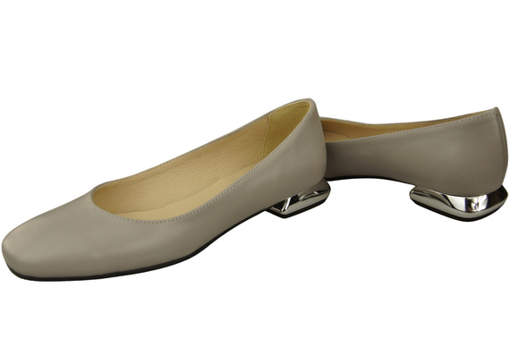 Flache Frauen Schuhe Helle Esche Dekorative Ferse Naturleder 209 ElitaBut