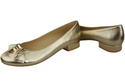 Damen Ballerinas Naturleder Gold 894 ElitaBut