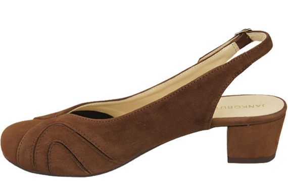 Damenschuhe Sandalen, Naturleder, Wildleder, Braun 842 von ElitaBut