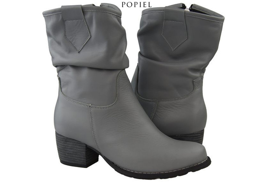 Schuhe Damen-Stiefeletten, Naturleder, Grau 792 ElitaBut