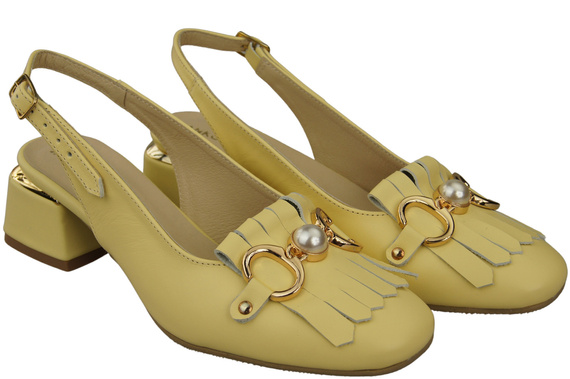 Damenschuhe Banane Sandalen mit Fransen verziert Naturleder 208 ElitaBut