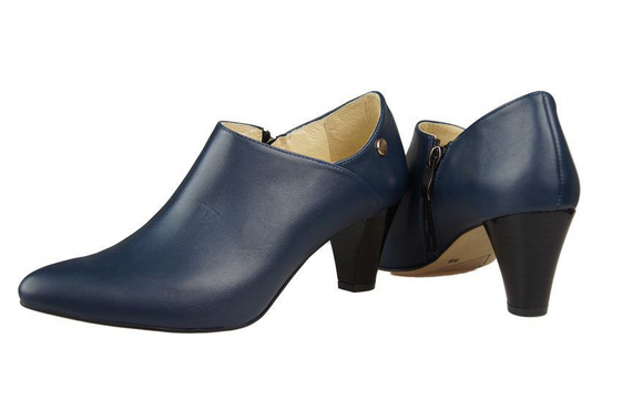 Damenstiefeletten, Naturleder, Marineblau 864 ElitaBut