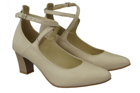 Damenschuhe Pumps Beige, Naturleder 118 ElitaBut