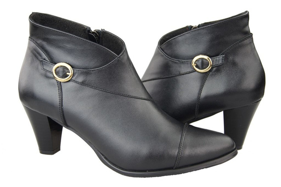 Damenstiefel Frühling/Herbst Naturleder Schwarz 100 L ElitaBut