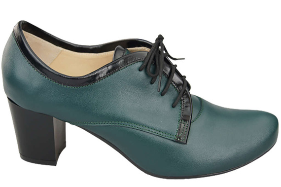 Schuhe Damenschuhe, Schnürschuhe, Naturleder, Malachit 758 ElitaBut