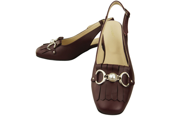 Damenschuhe Burgund Sandalen mit Fransen verziert Naturleder 208 ElitaBut