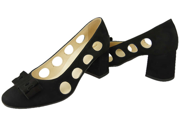 Damenschuhe Pumps Schwarz, natürliches Wildleder 182 ElitaBut