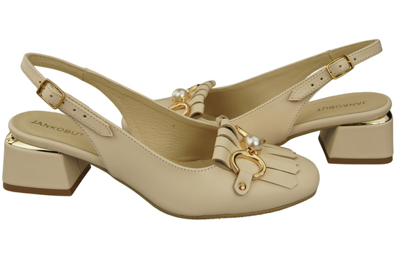 Damenschuhe Beige Sandalen mit Fransen verziert Naturleder 208 ElitaBut