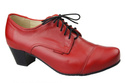 Schuhe Damenschuhe, Schnürschuhe, Naturleder, Rot 956 ElitaBut