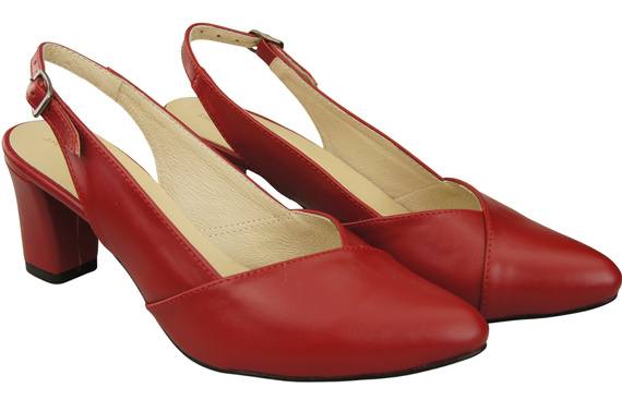 Damen Footwear Rot Stiletto Sandalen Natural Leder 217 ElitaBut