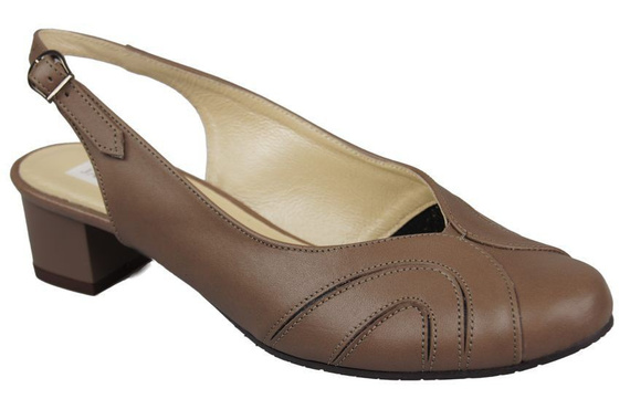 Damenschuhe Sandalen, Naturleder Cappuccino 842 ElitaBut