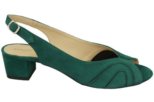 Damenschuhe Sandalen, natürliches Wildleder, Malachit 991 ElitaBut