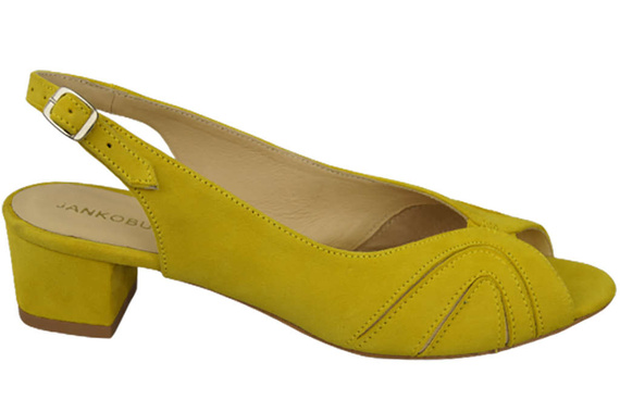 Damenschuhe Sandalen, natürliches Wildleder, Lemon 991 ElitaBut