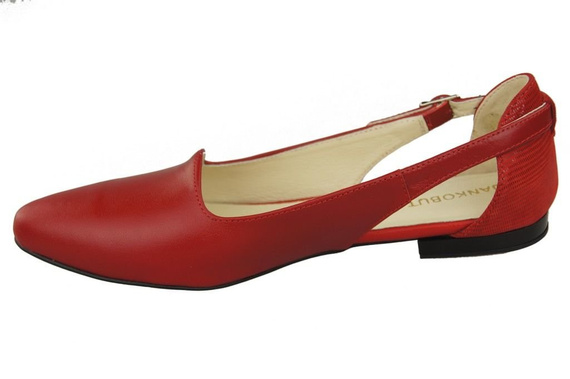 Schuhe Damen Sandalen Rot Naturleder 127 ElitaBut