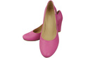 Klassische Damen Fuchsie Leder Mandel Nase Pumps 201 ElitaBut