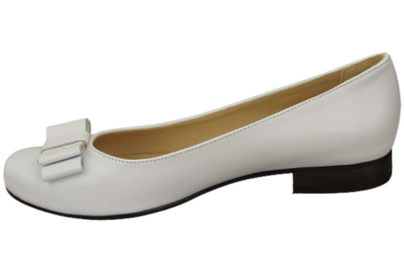 Damen Ballerinas, Naturleder, Weiß 702 ElitaBut