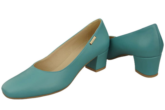 Damenschuhe Pumps Naturleder 172 Türkis ElitaBut