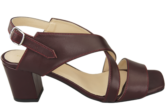 Damenschuhe Burgunderrote Sandalen, Naturleder 149 ElitaBut