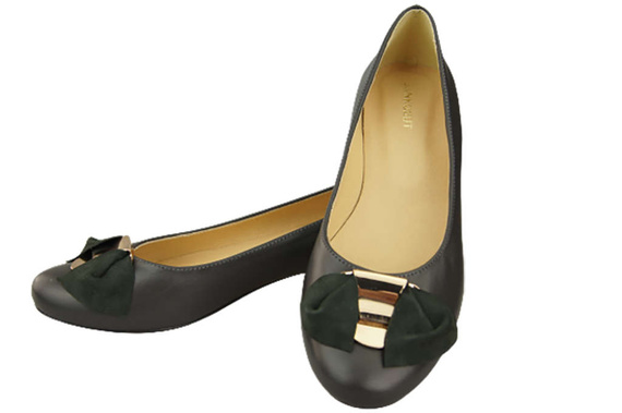 Damen Ballerinas, Naturleder, Graphit 894 ElitaBut