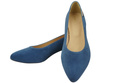 Bequeme Damen-Schuhe Blau aus echtem Veloursleder 220 Z ElitaBut