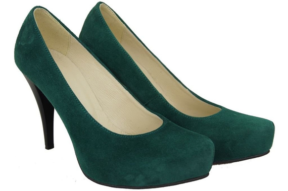 Damenschuhe Pumps Malachit Naturleder Wildleder 644 ElitaBut