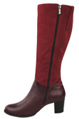 Schuhe Damenstiefel, Naturleder 101 Burgund ElitaBut