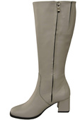 Bequeme Damen Helle Esche Niedrig Absatz Stiefel Naturleder 212 ElitaBut