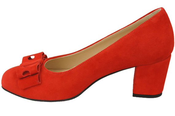 Damenschuhe Pumps Rot, natürliches Wildleder 163 ElitaBut